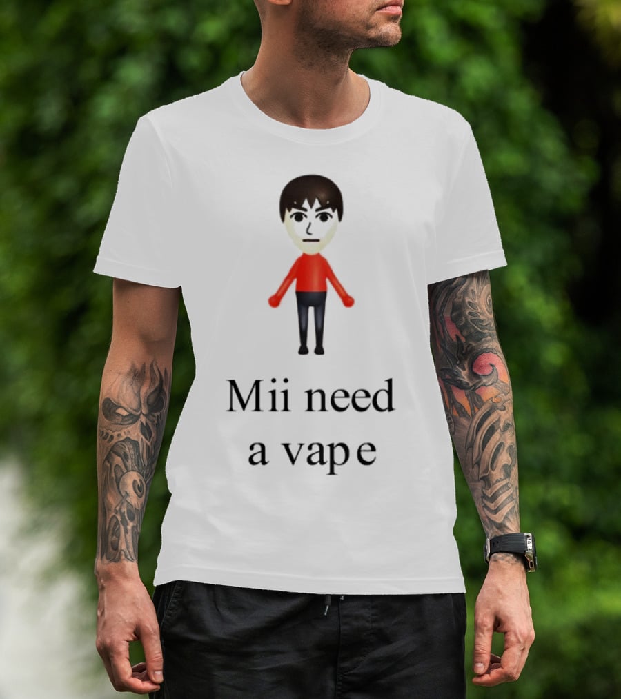 Mii Need A Vape Character Figure T-Shirt