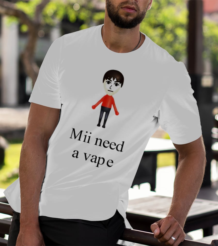 Mii Need A Vape Character Figure T-Shirt