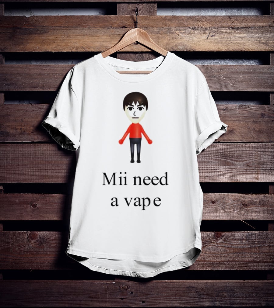 Mii Need A Vape Character Figure T-Shirt