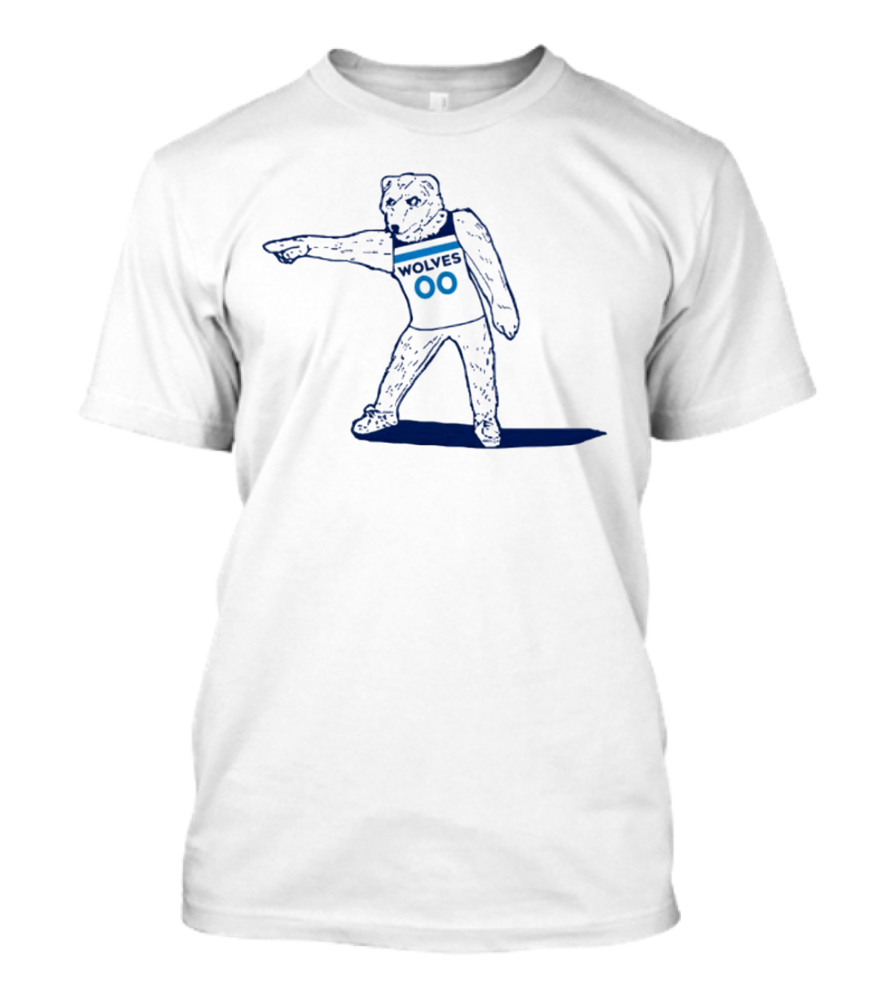 Wolves Team Mascot In Bold Athletic Stance T-Shirt