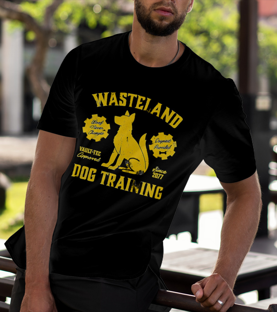 Wasteland Dog Training Woof Never Changes Dogmeat Provided Vault-Tec Approved Since 2077 T-Shirt