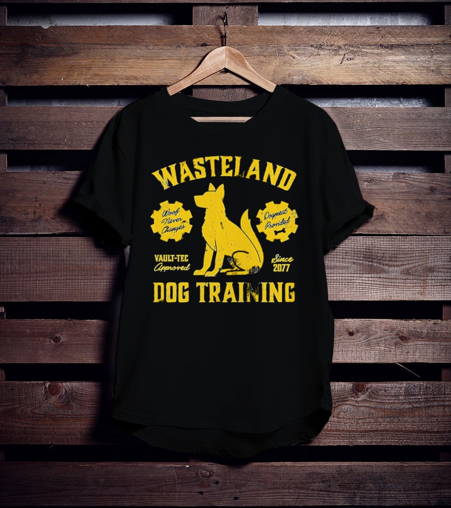 Wasteland Dog Training Woof Never Changes Dogmeat Provided Vault-Tec Approved Since 2077 T-Shirt