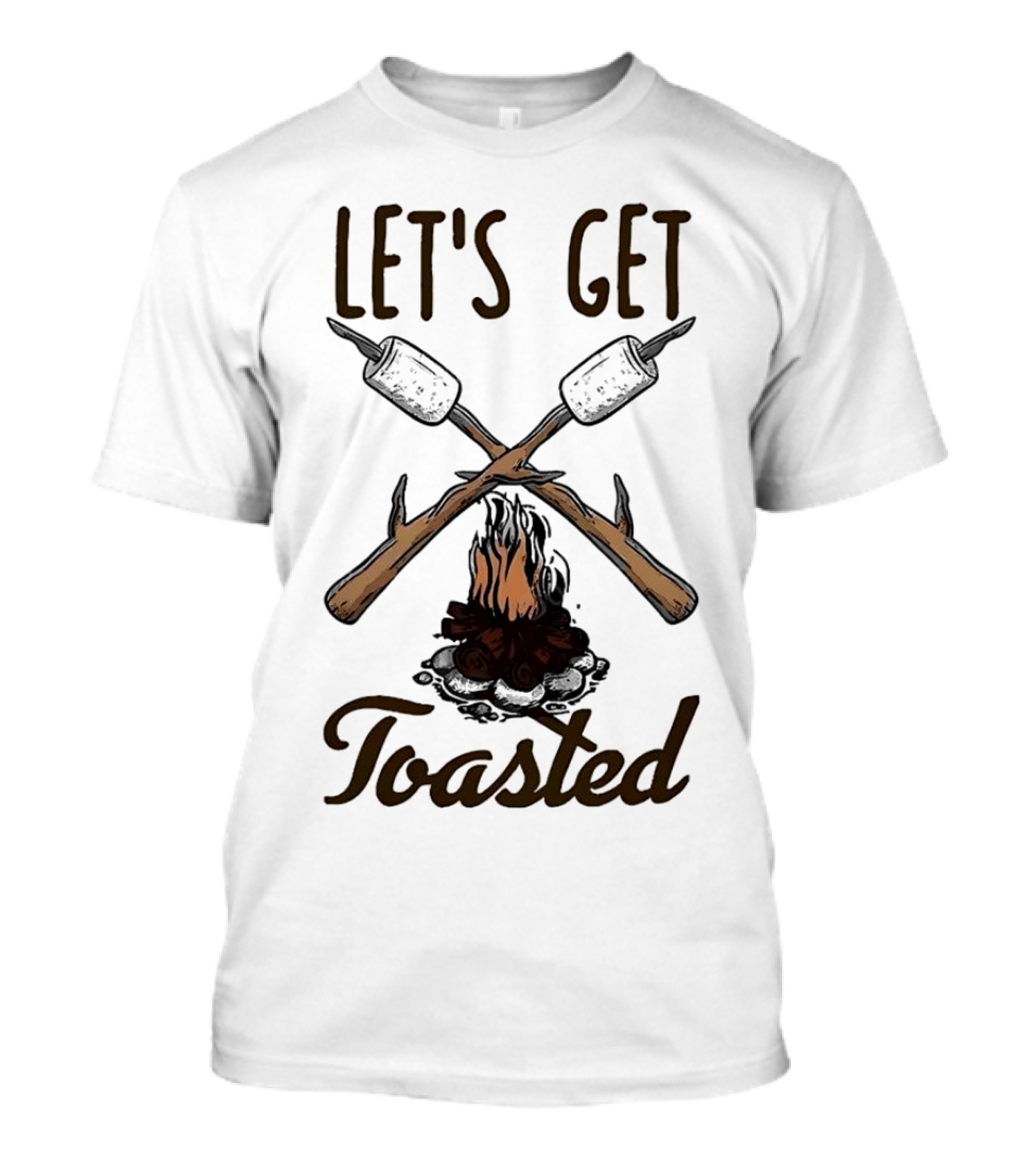 LET'S GET TOASTED Campfire S'mores Roasting T-Shirt