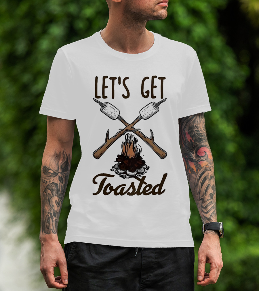 LET'S GET TOASTED Campfire S'mores Roasting T-Shirt