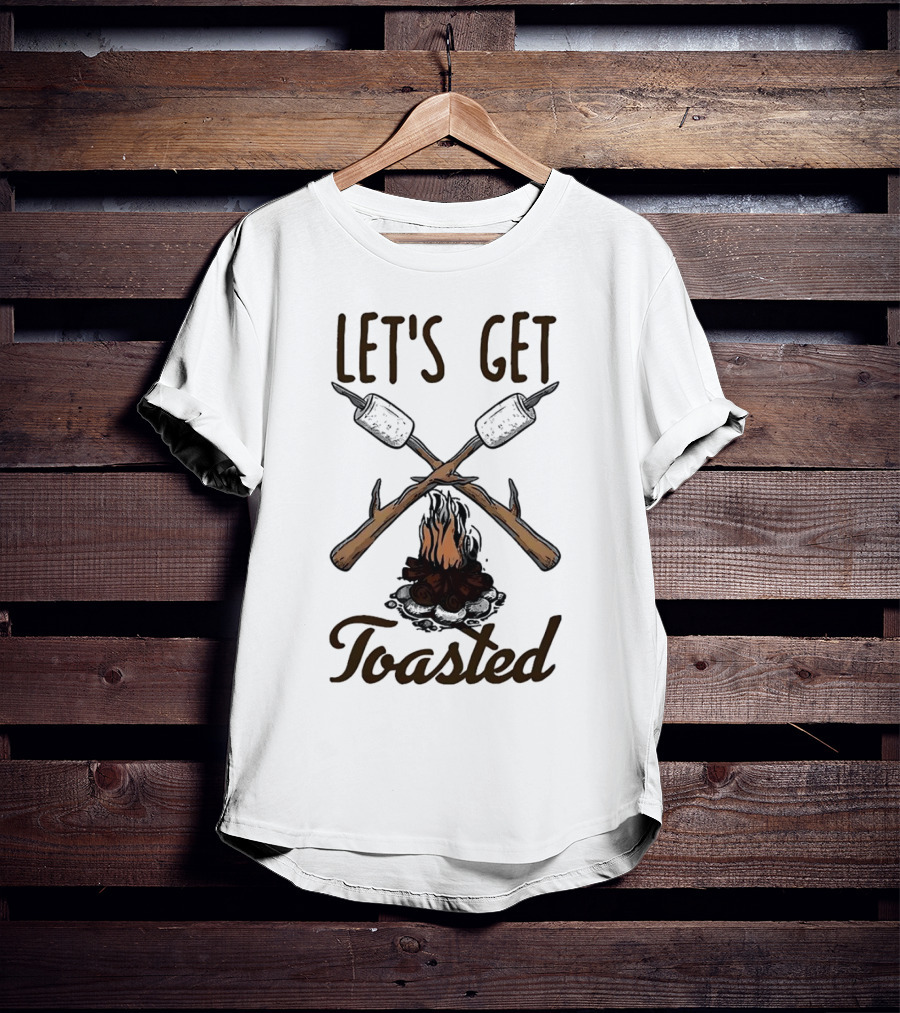 LET'S GET TOASTED Campfire S'mores Roasting T-Shirt