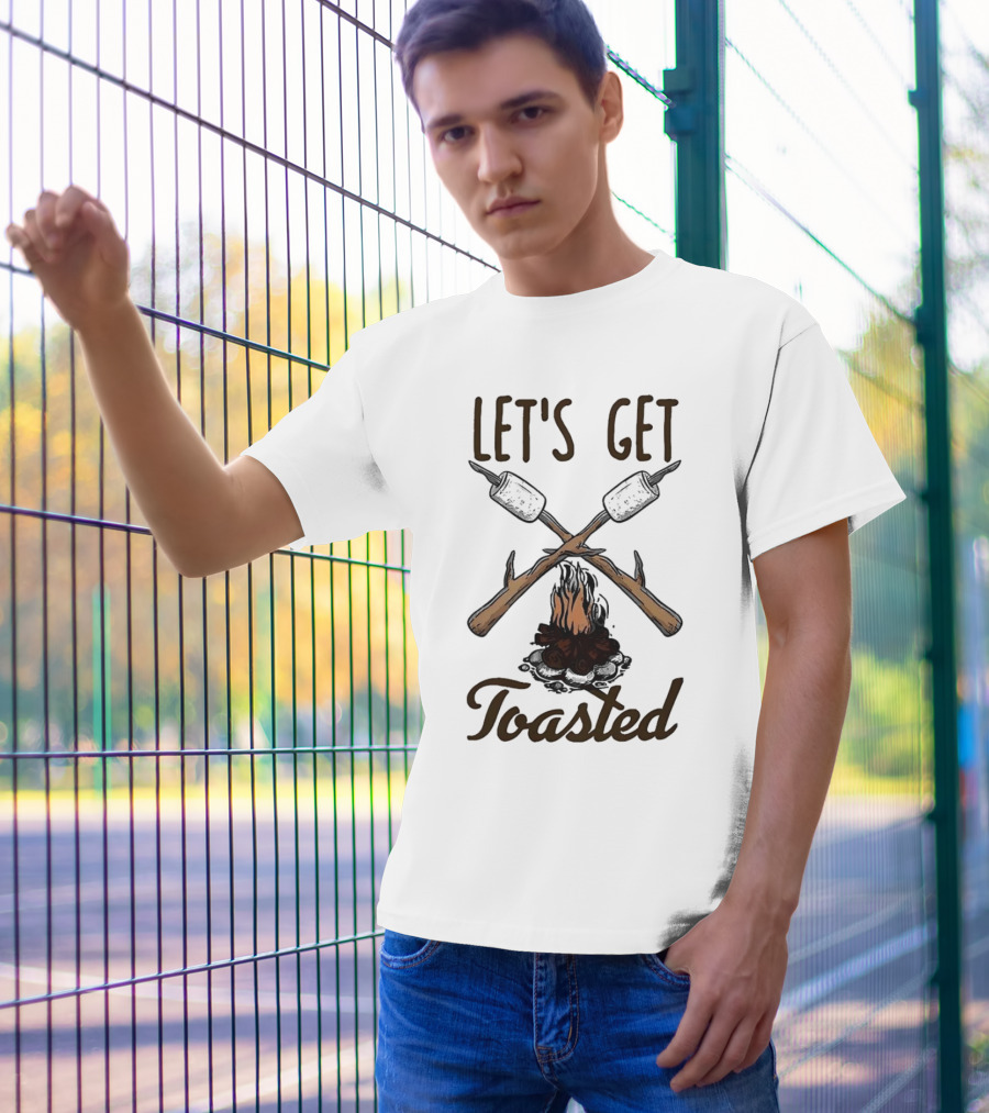 LET'S GET TOASTED Campfire S'mores Roasting T-Shirt