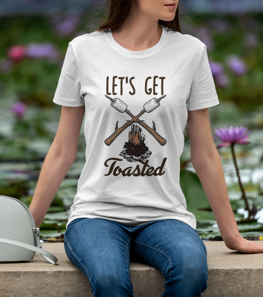 LET'S GET TOASTED Campfire S'mores Roasting T-Shirt