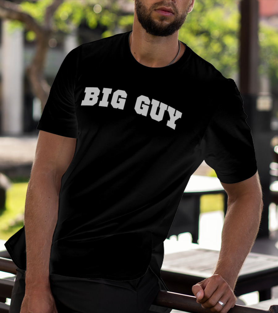 Big Guy Academy Text Bold Font T-Shirt