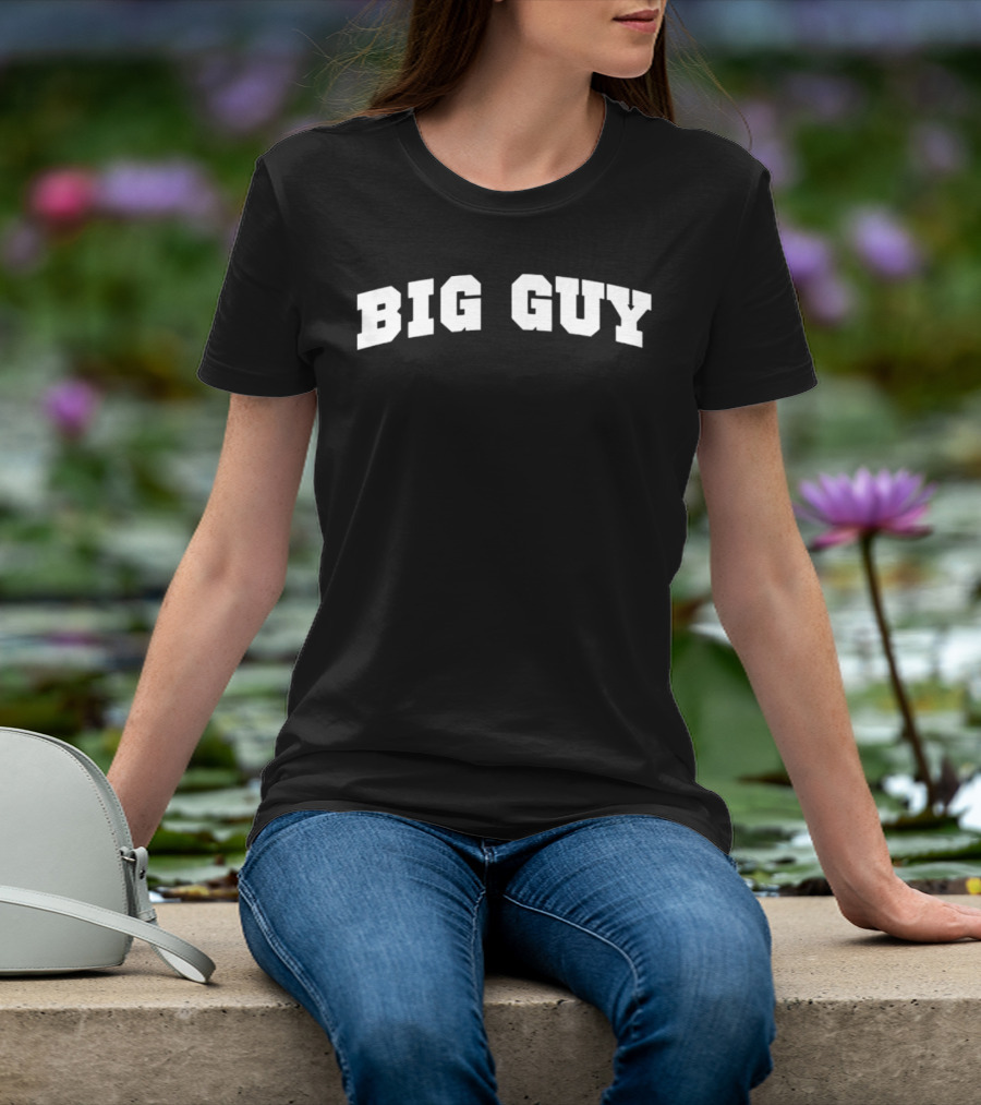 Big Guy Academy Text Bold Font T-Shirt