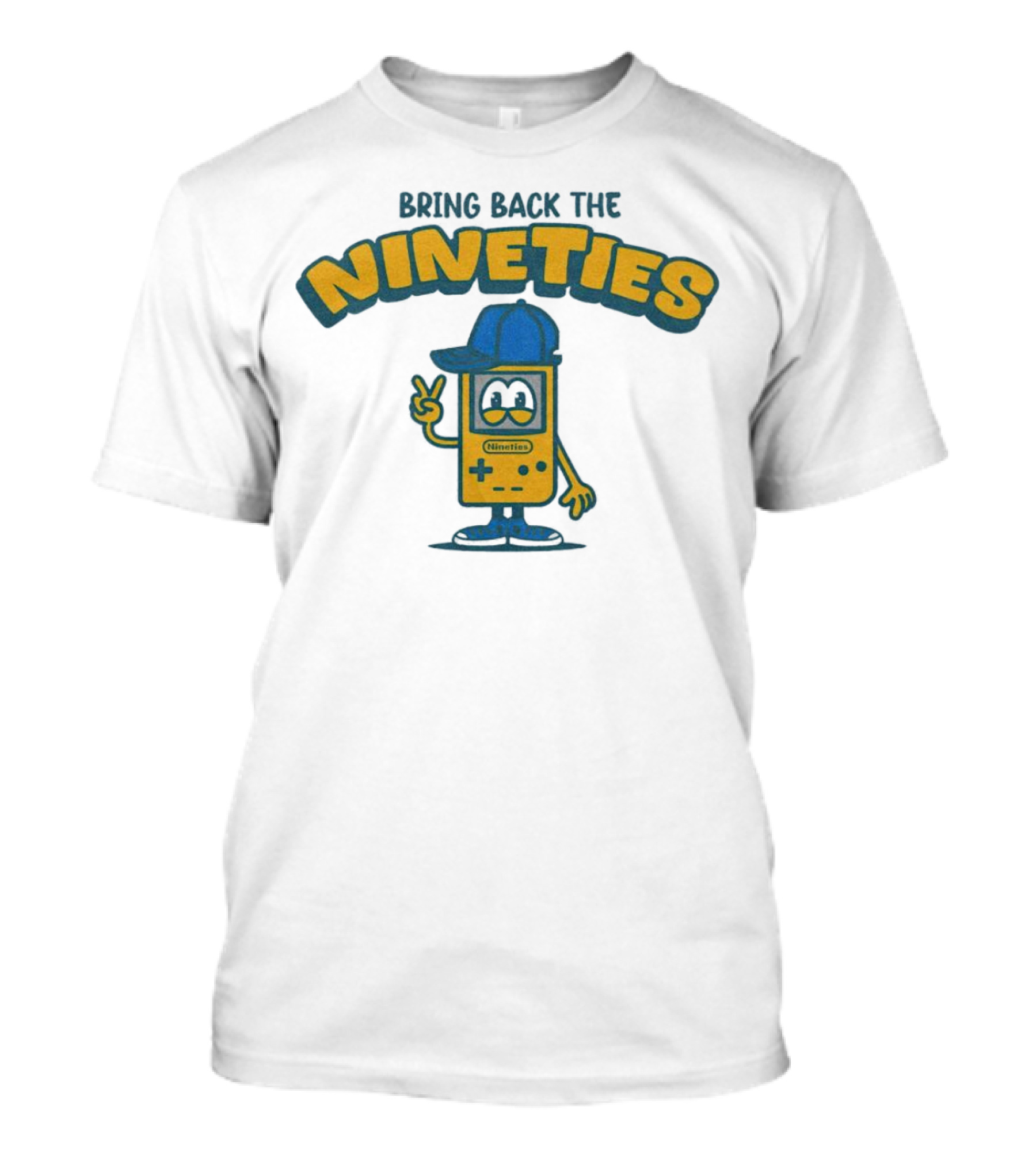 Bring Back The Nineties Nostalgia Cartoon Game Console With Cap T-Shirt
