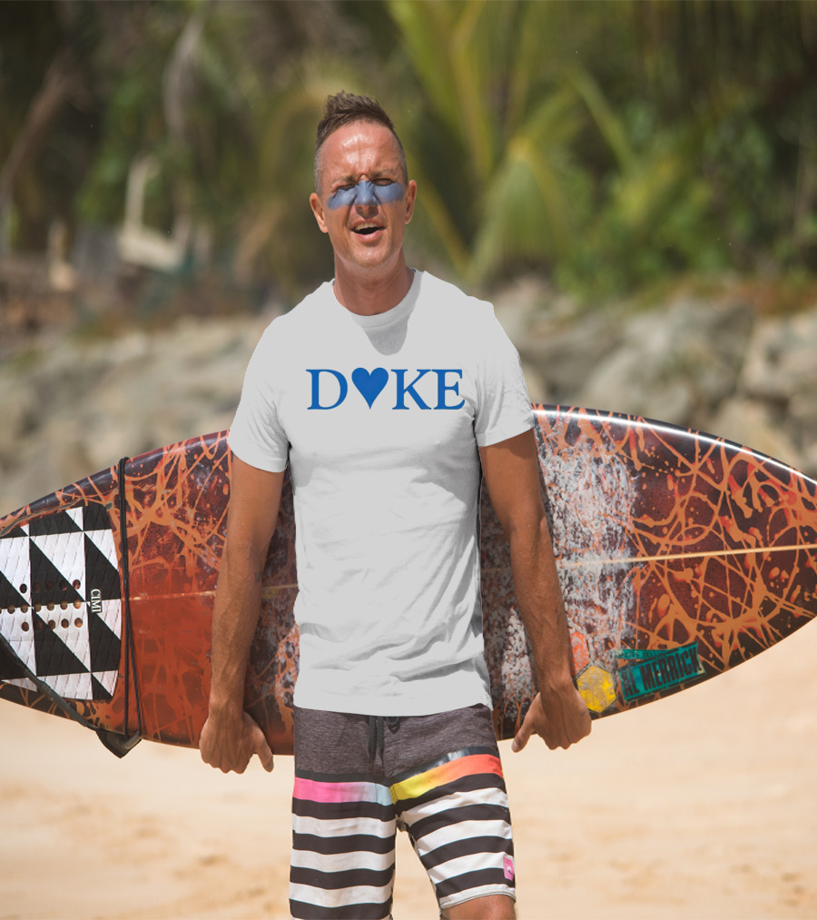Duke Heart Blue Text T-Shirt