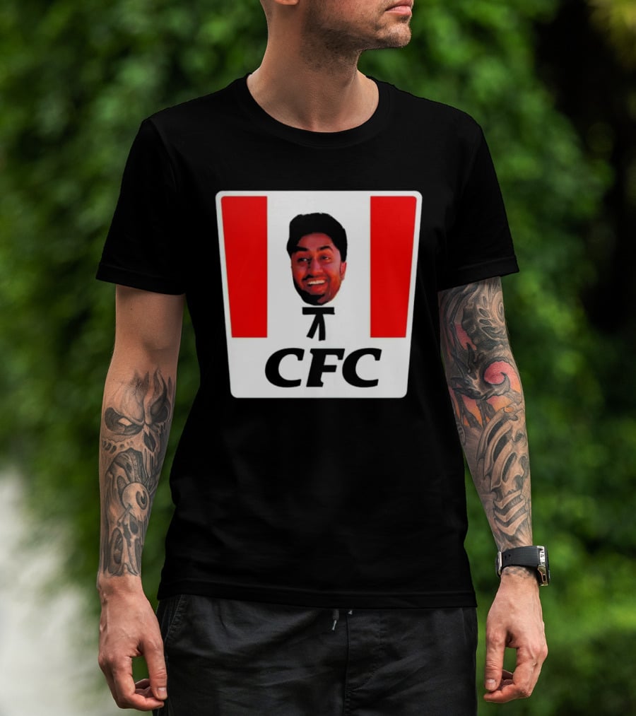 Mafs Collins CFC Parody Fried Chicken Face T-Shirt