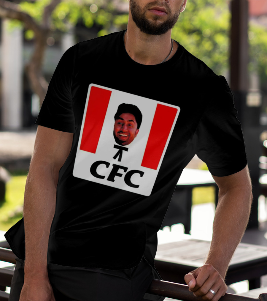 Mafs Collins CFC Parody Fried Chicken Face T-Shirt