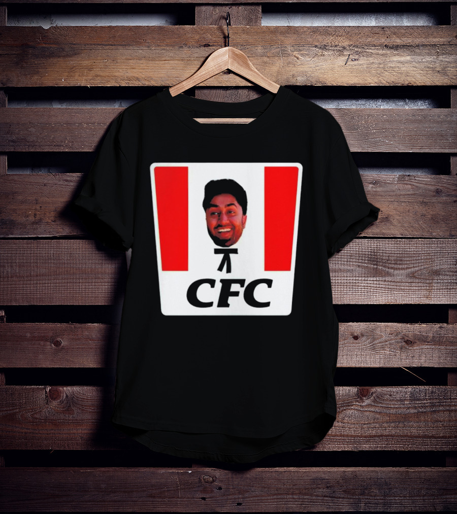 Mafs Collins CFC Parody Fried Chicken Face T-Shirt