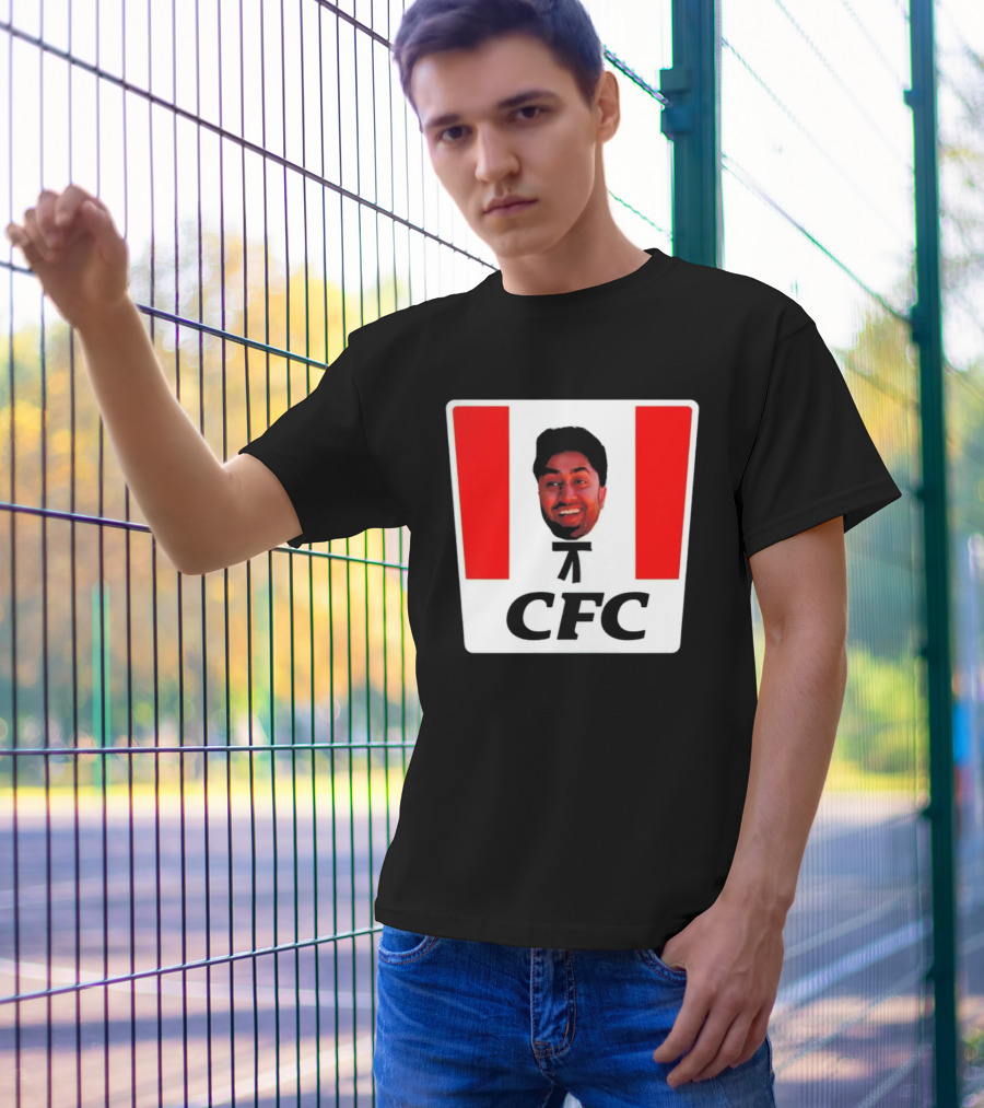 Mafs Collins CFC Parody Fried Chicken Face T-Shirt