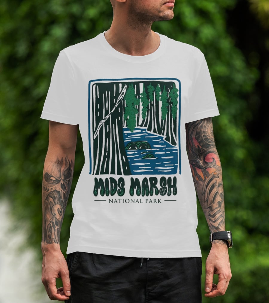 Mids Marsh National Park Forest River Scene T-Shirt