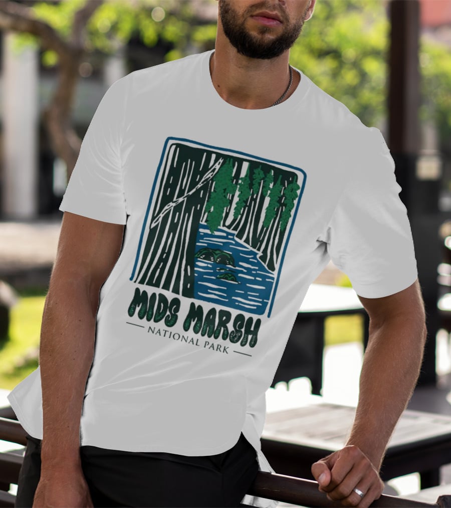 Mids Marsh National Park Forest River Scene T-Shirt