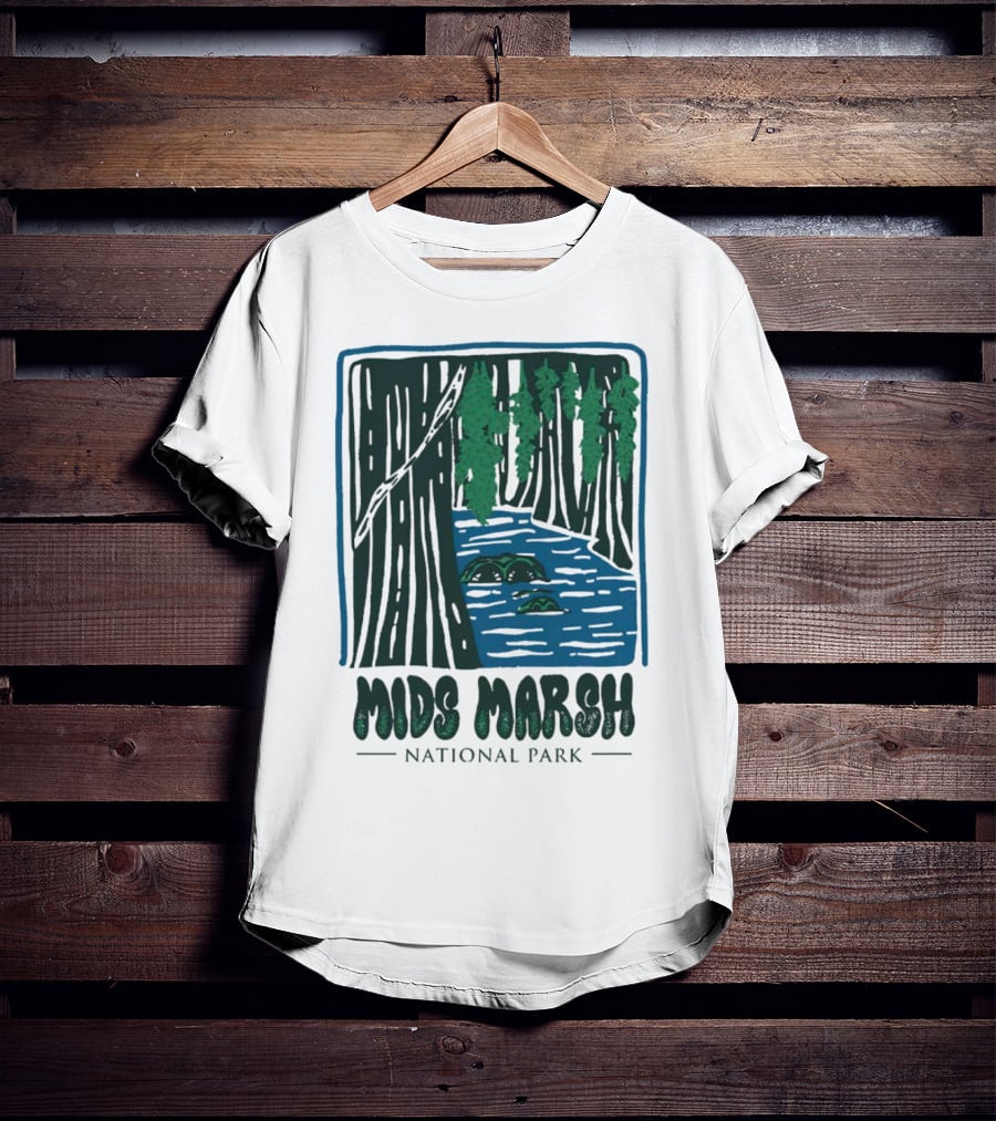 Mids Marsh National Park Forest River Scene T-Shirt
