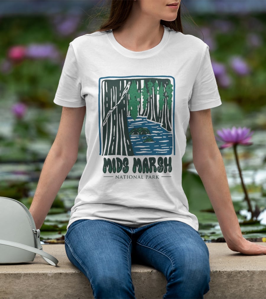 Mids Marsh National Park Forest River Scene T-Shirt