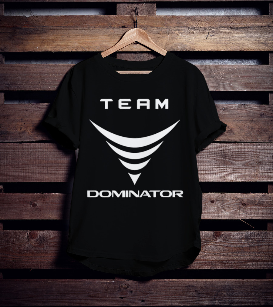 Team Dominator Curved Symbol Text T-Shirt