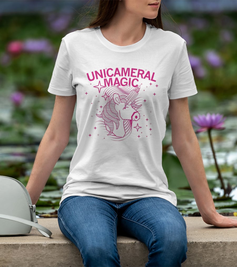 Unicameral Magic Neon Unicorn Capitol Stars T-Shirt