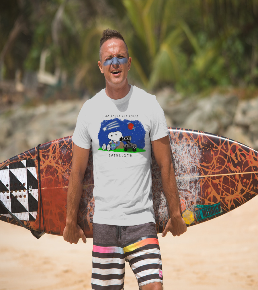 Snoopy I Go Round And Round Satellite Space Adventure T-Shirt