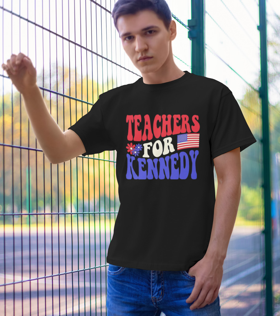Teachers For Kennedy American Flag T-Shirt