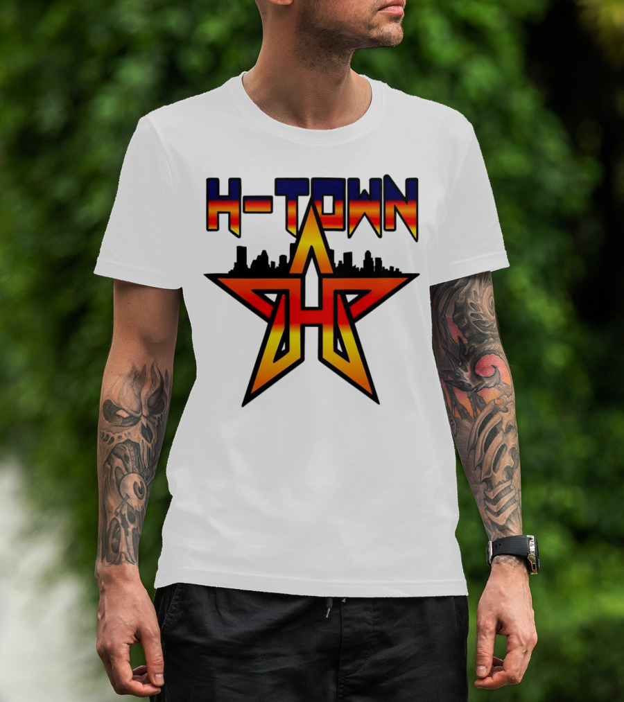 H-Town Skyline Star Houston Astros Baseball T-Shirt