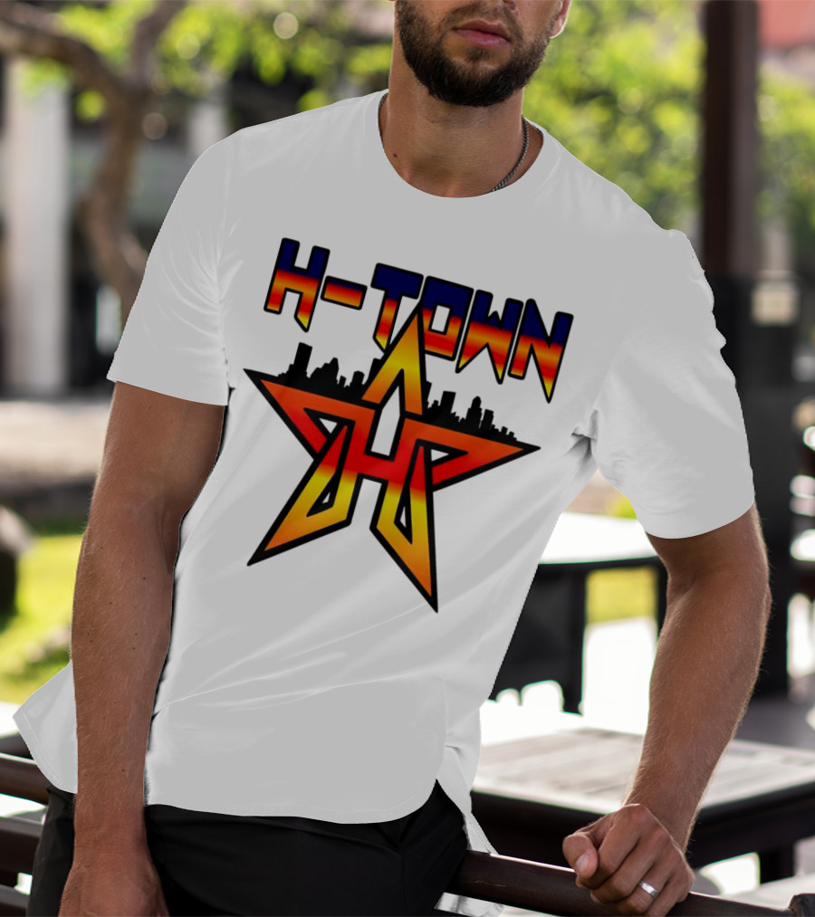 H-Town Skyline Star Houston Astros Baseball T-Shirt