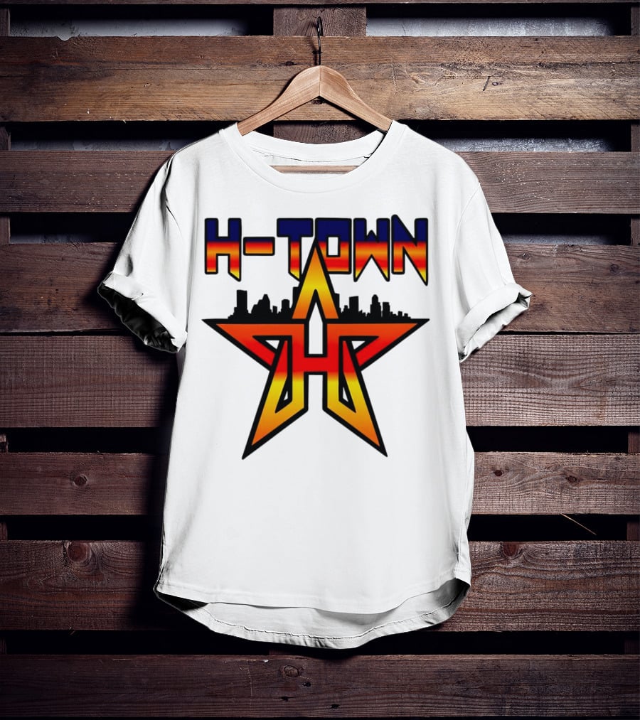 H-Town Skyline Star Houston Astros Baseball T-Shirt