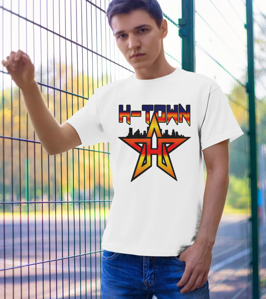 H-Town Skyline Star Houston Astros Baseball T-Shirt