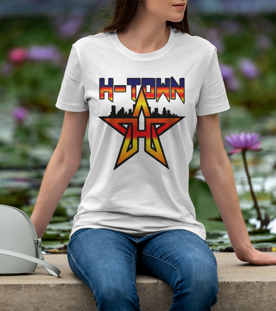 H-Town Skyline Star Houston Astros Baseball T-Shirt