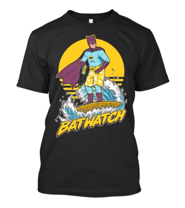 Batwatch Batman Surfing Bat Beach Summer T-Shirt