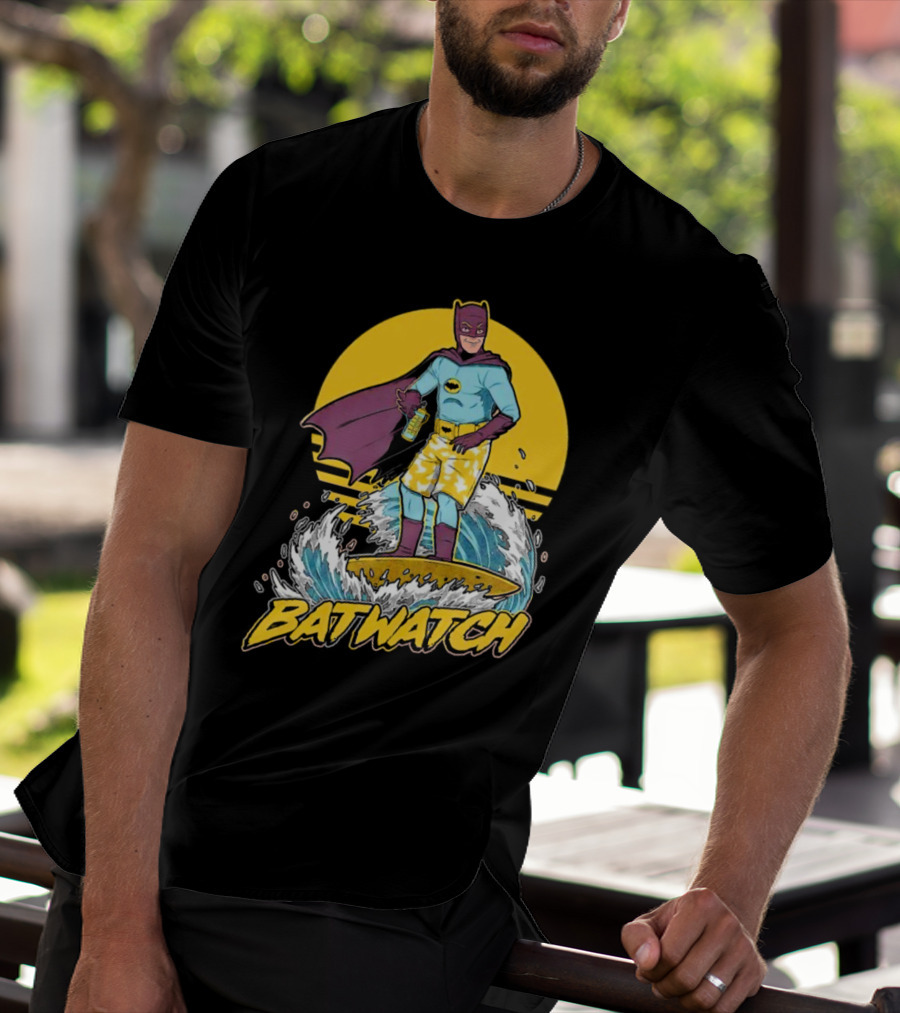 Batwatch Batman Surfing Bat Beach Summer T-Shirt