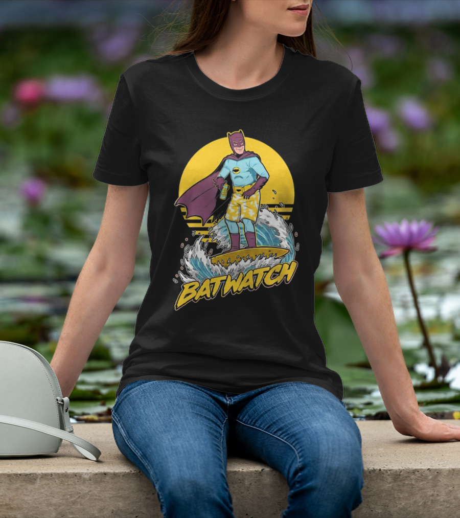 Batwatch Batman Surfing Bat Beach Summer T-Shirt