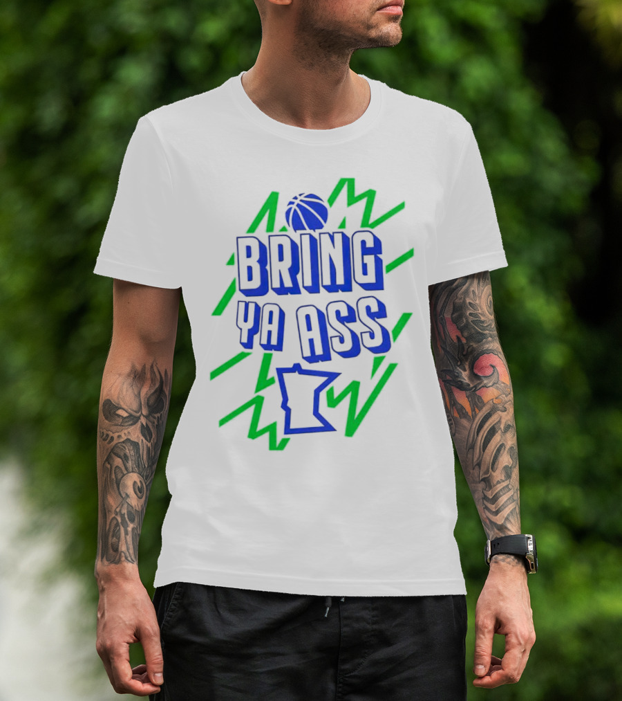 Bring Ya Ass Minnesota Basketball Neon T-Shirt