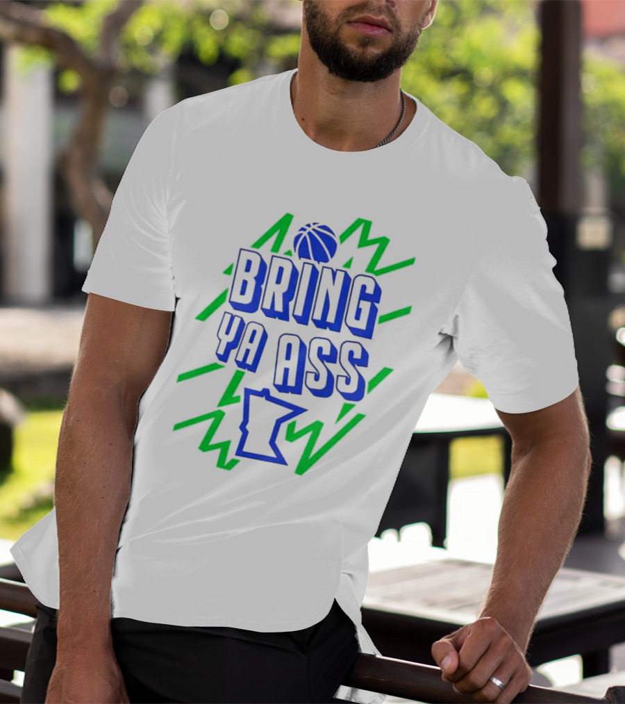 Bring Ya Ass Minnesota Basketball Neon T-Shirt