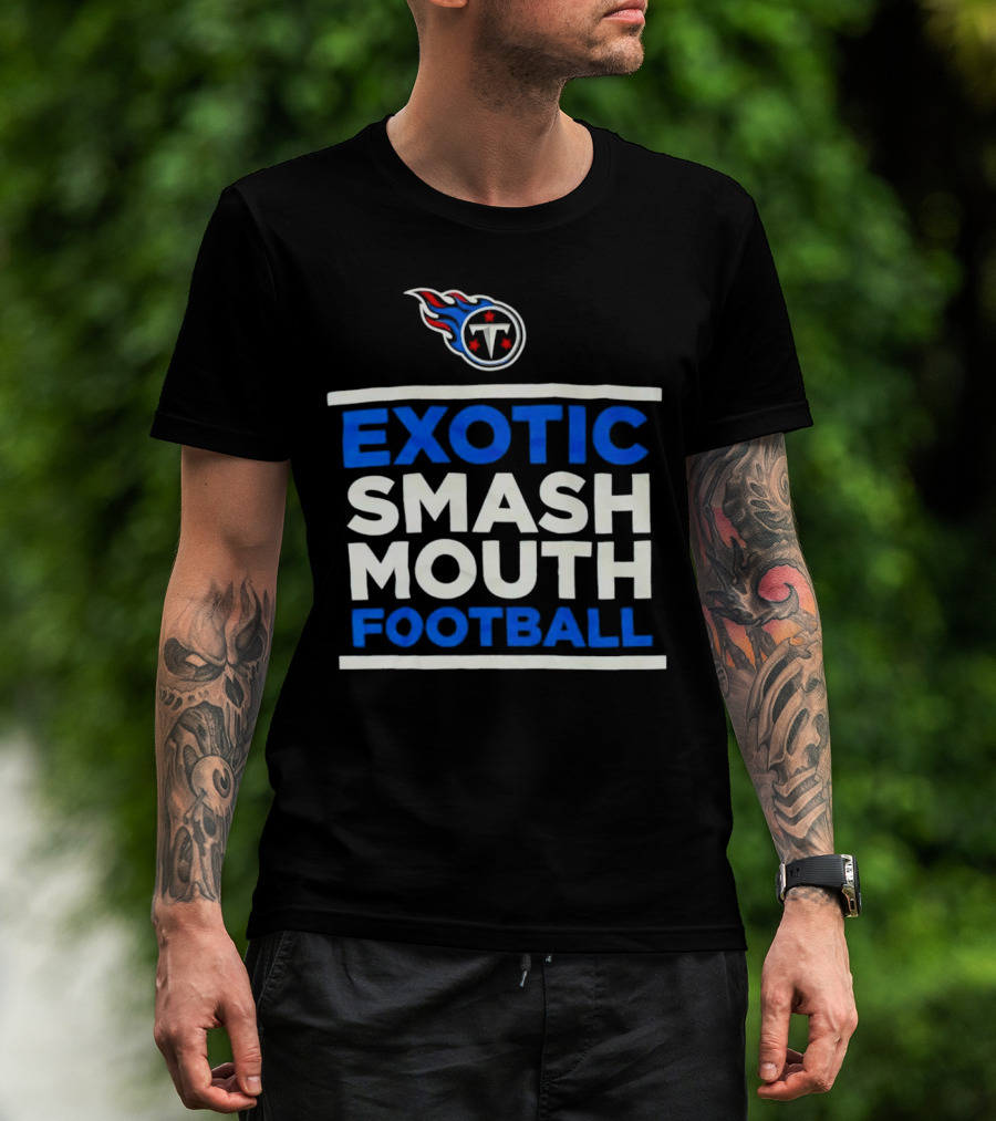 Tennessee Titans Exotic Smash Mouth Football T-Shirt
