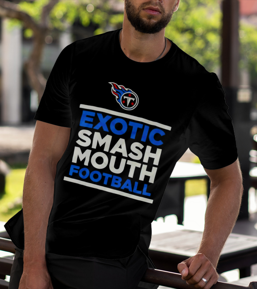 Tennessee Titans Exotic Smash Mouth Football T-Shirt