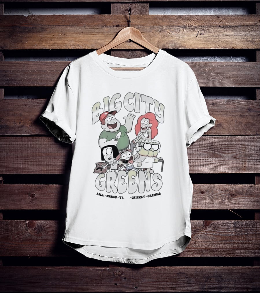 Big City Greens Bill Nancy Tilly Cricket Gramma Characters T-Shirt