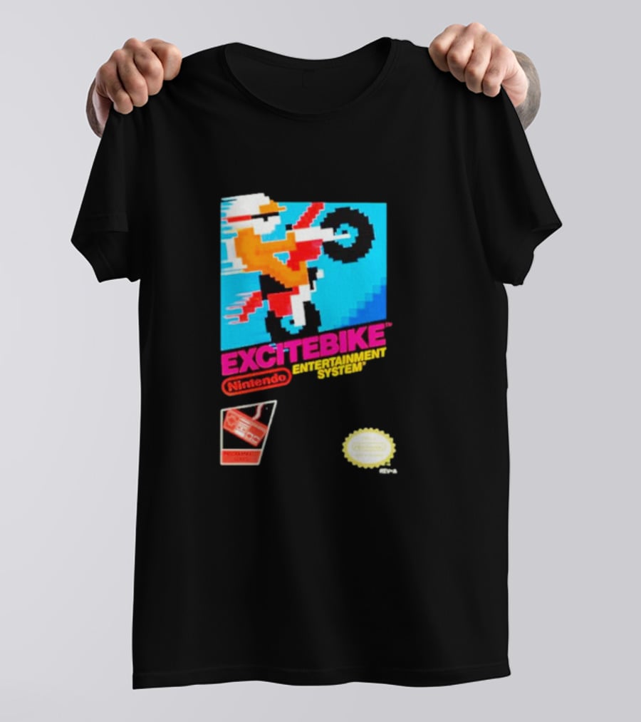Nintendo Excitebike Entertainment System Classic Game Retro T-Shirt
