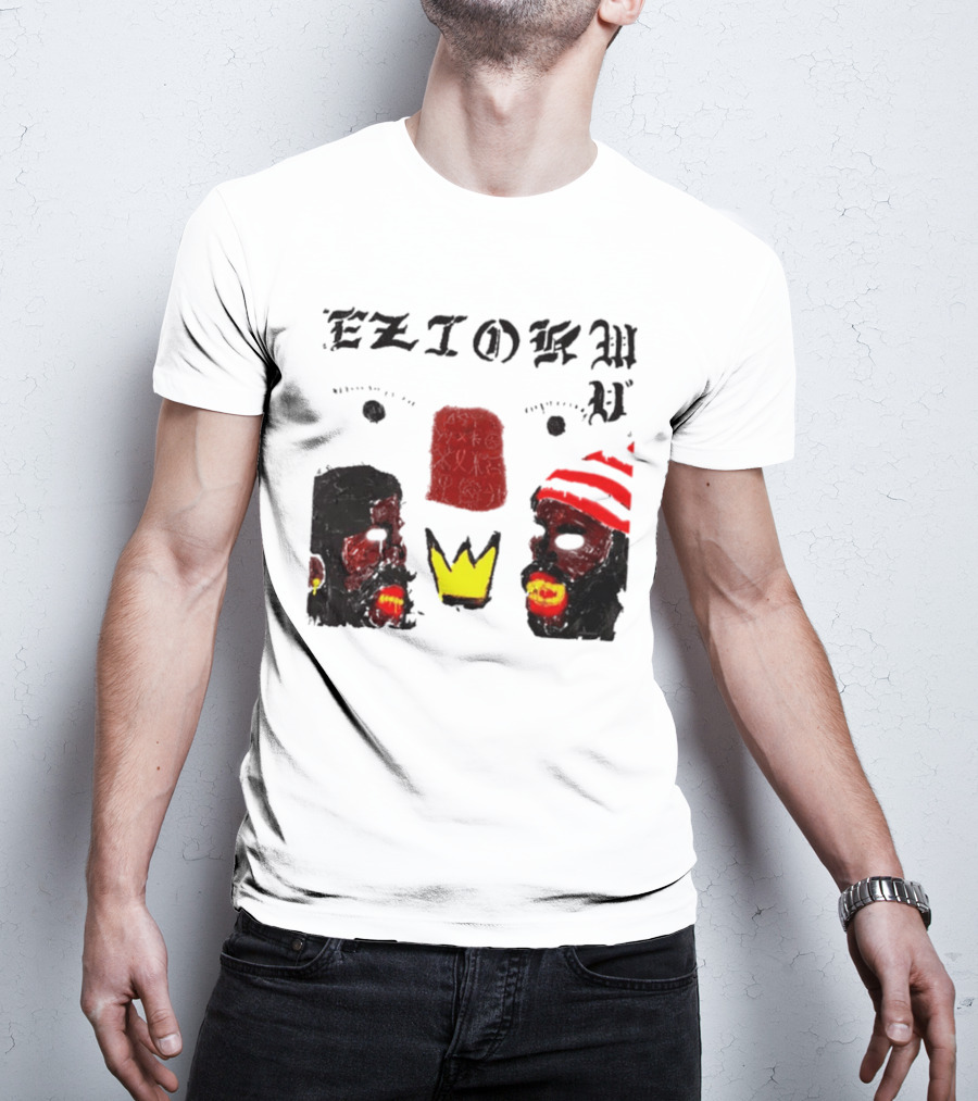 Eziokwu Mixtape Album Crowned Faces With Red Beanie And Glowing Accents T-Shirt