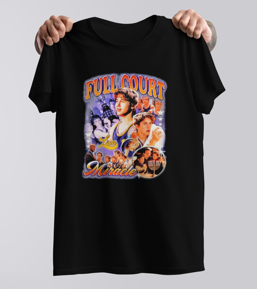Full Court Miracle Lions Basketball Menorah T-Shirt