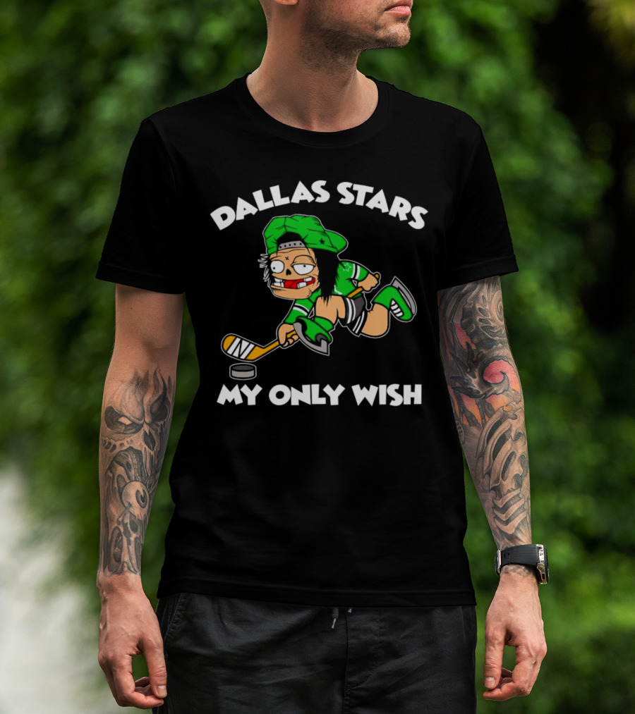 Dallas Stars My Only Wish Hockey Cartoon Character T-Shirt
