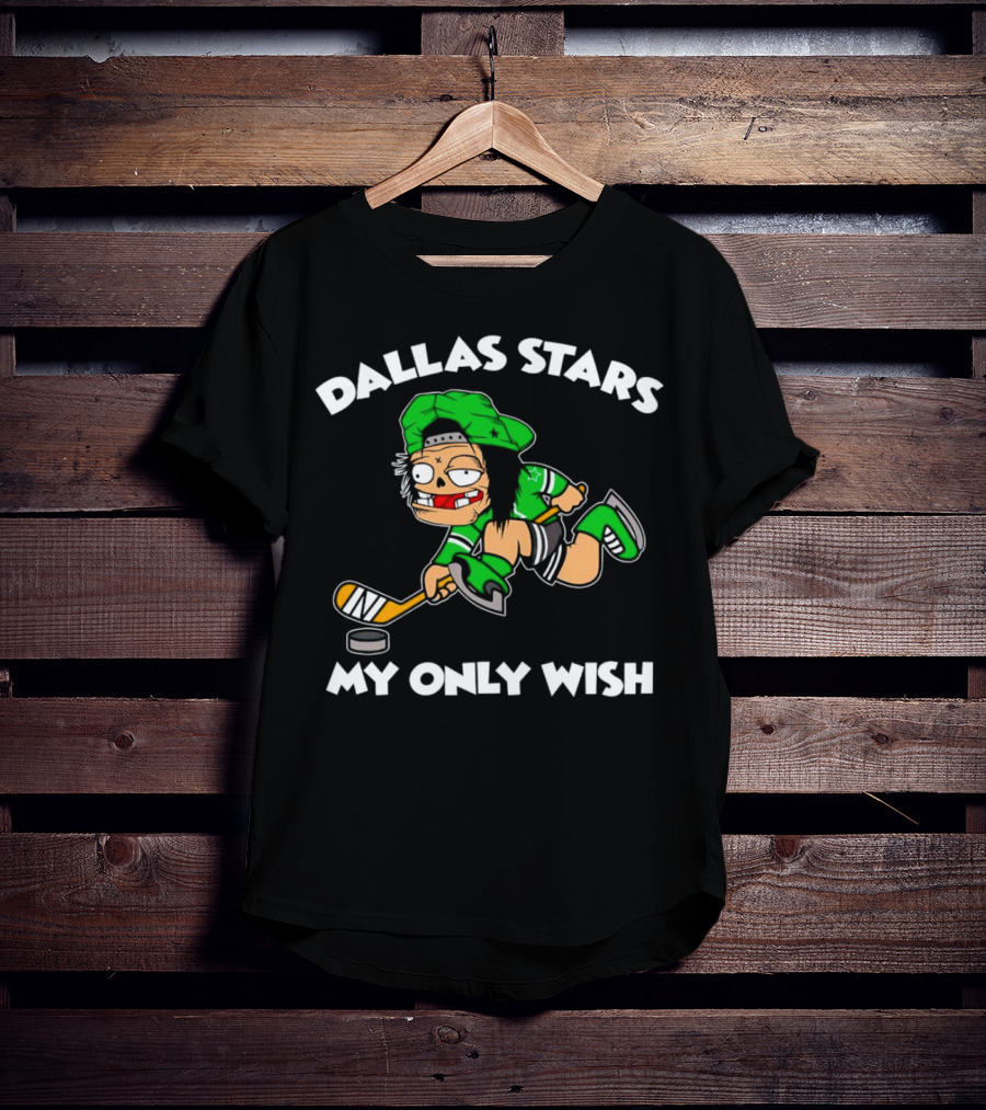 Dallas Stars My Only Wish Hockey Cartoon Character T-Shirt