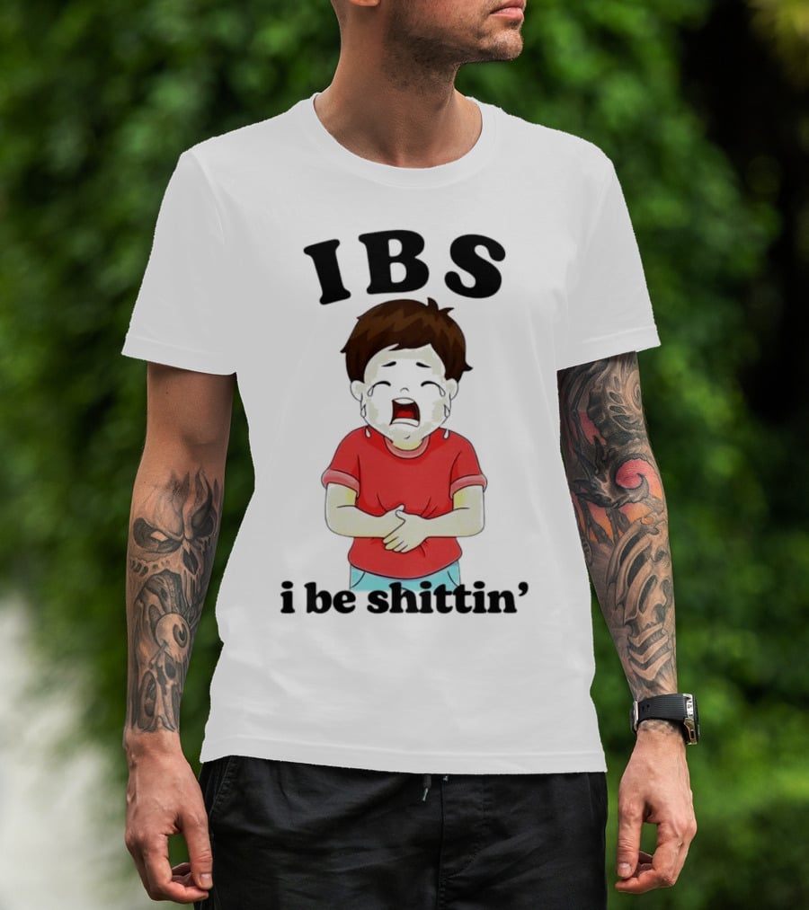 IBS I Be Shittin’ Kid Holding Stomach T-Shirt