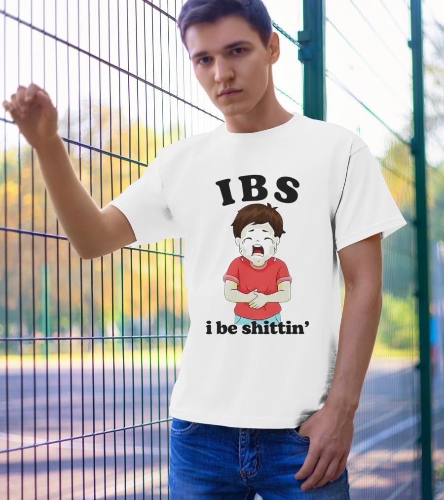 IBS I Be Shittin’ Kid Holding Stomach T-Shirt