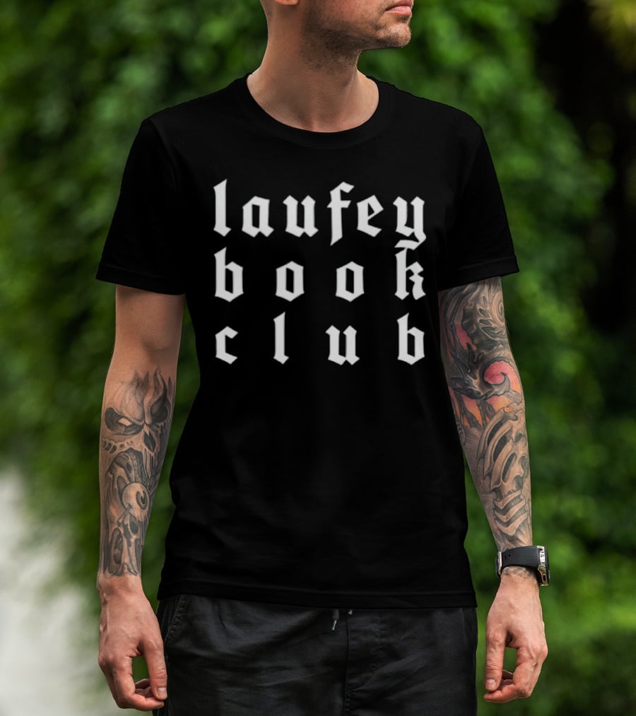 Laufey Book Club Gothic Font T-Shirt