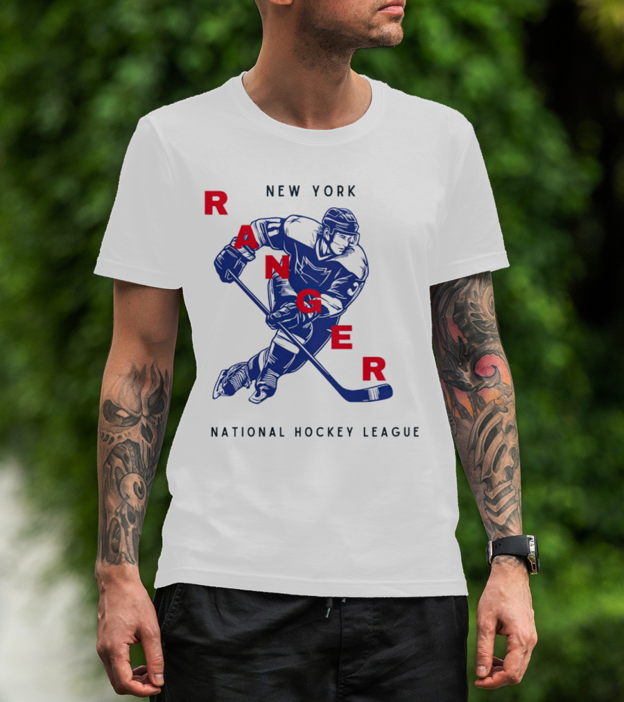 New York Ranger National Hockey League Vintage Player T-Shirt