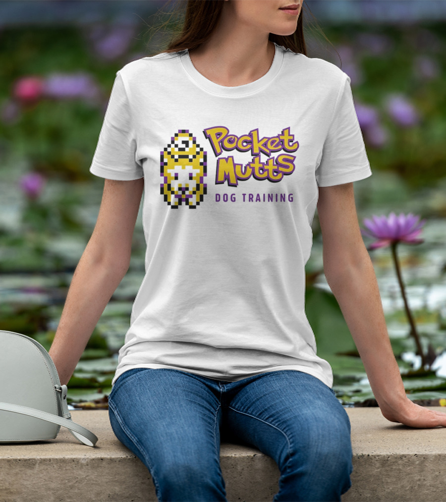 Pocket Mutts Dog Training Pixel T-Shirt